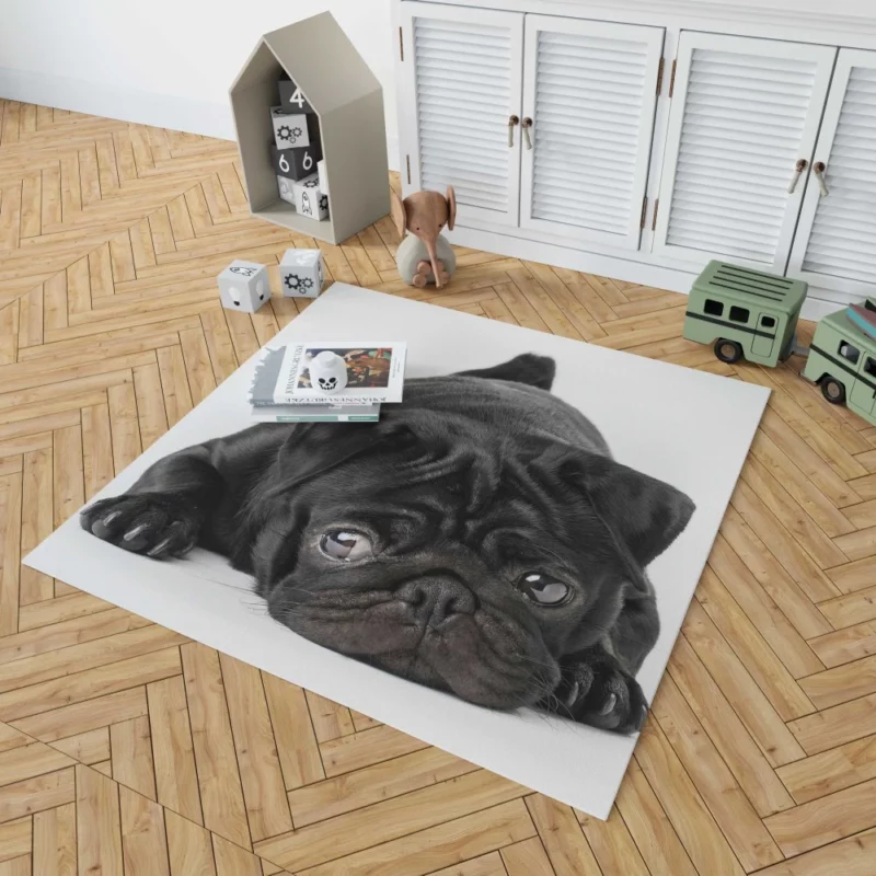 Pug Innocent Eyes Rug 1