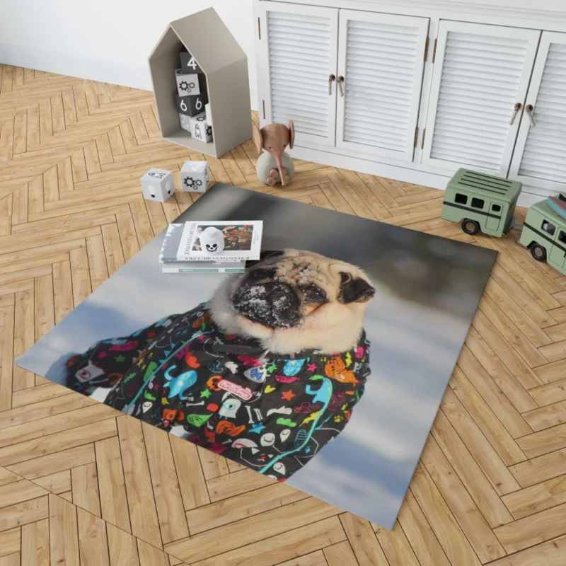 Pug Playful Antics Rug 1