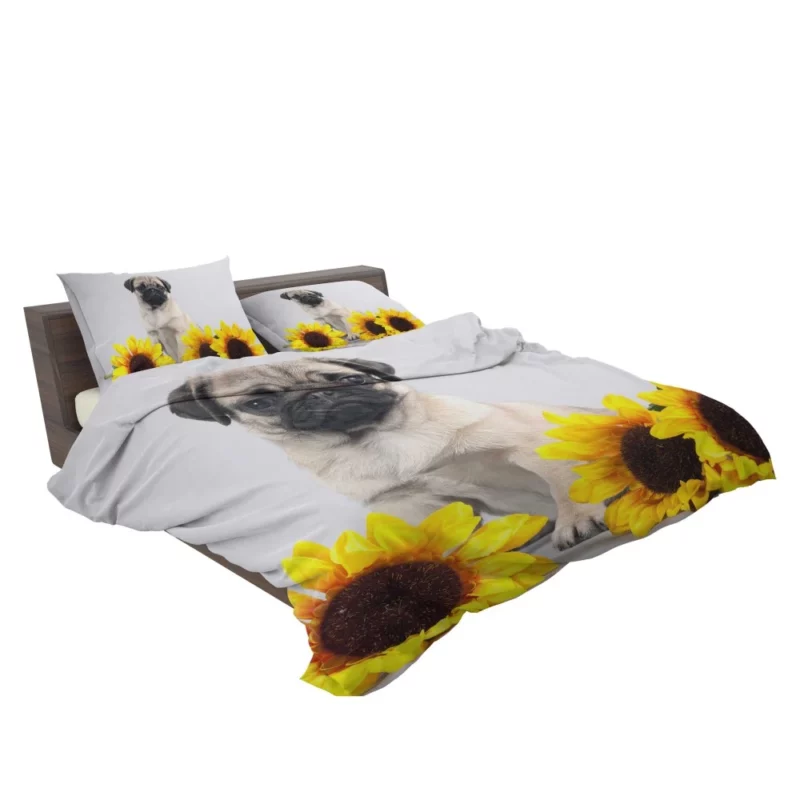 Pug Playful Charm Snowy Playtime Bedding Set 2