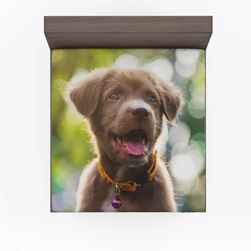 Puppy Bokeh Beauty Innocent Essence Fitted Sheet 1