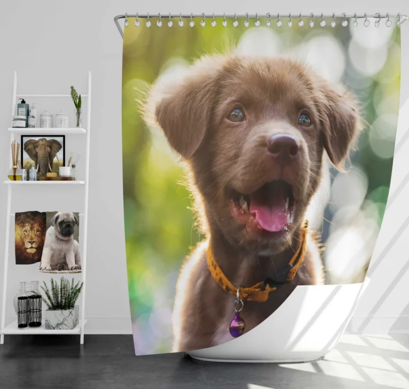 Puppy Bokeh Beauty Innocent Essence Shower Curtain