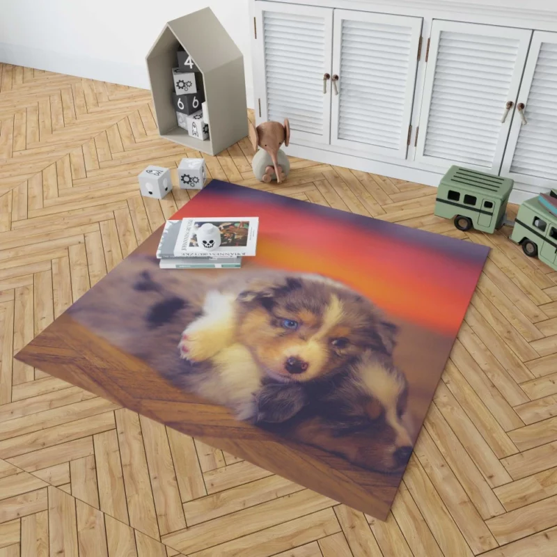 Puppy Canine Cuteness Aussie Appeal Rug 1