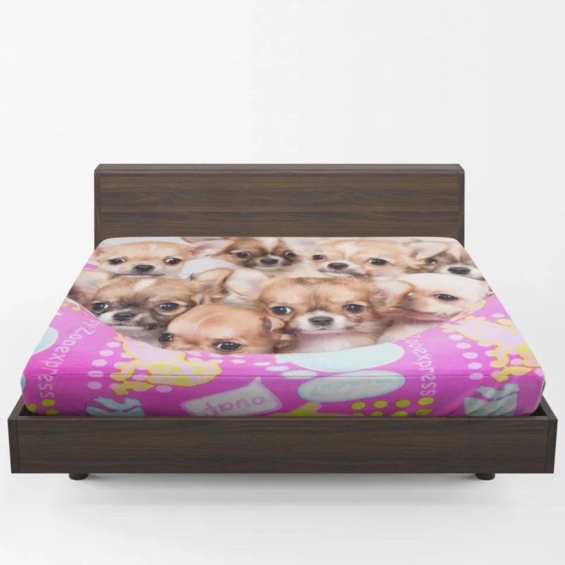 Puppy Love Chihuahua Heartfelt Joy Fitted Sheet