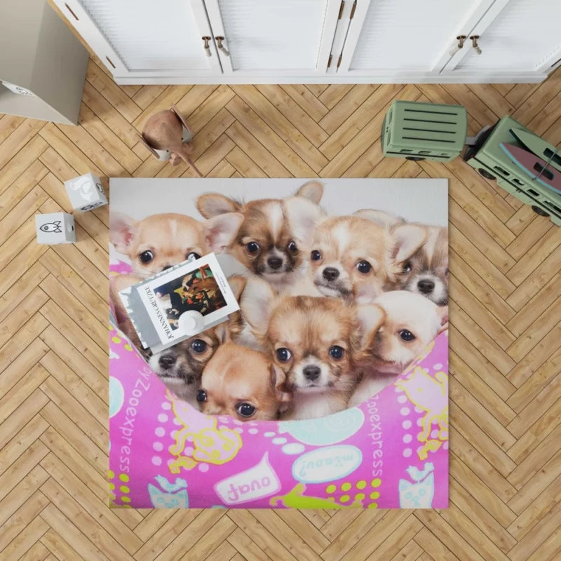 Puppy Love Chihuahua Heartfelt Joy Rug