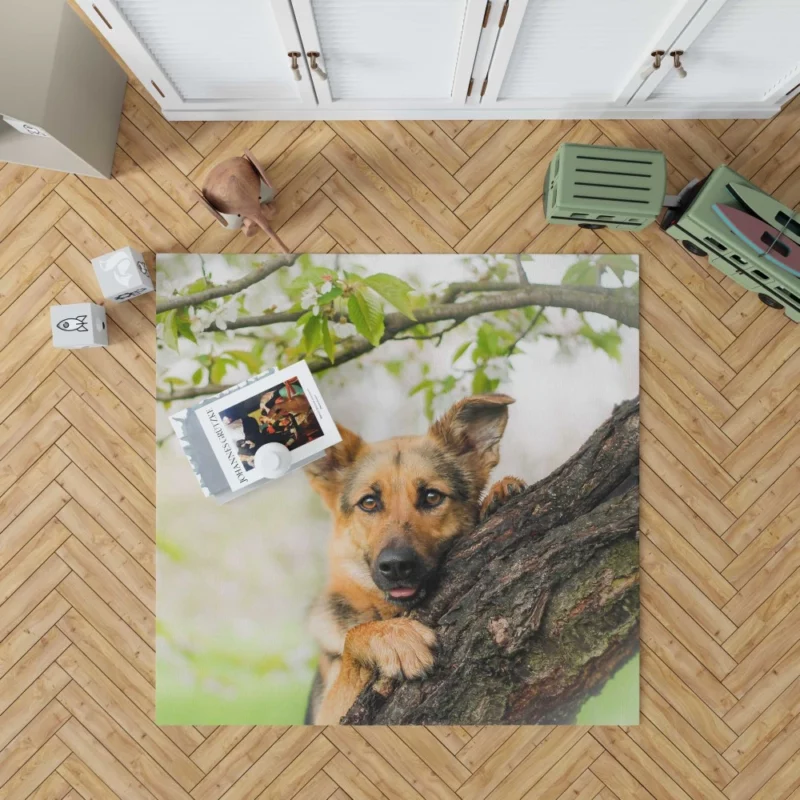 Puppy Tree Adventure Playful Escapade Rug