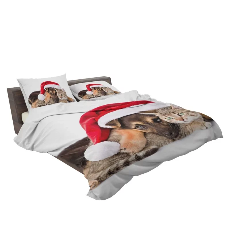 Puppy and Cat Christmas Play Bedding Set 2