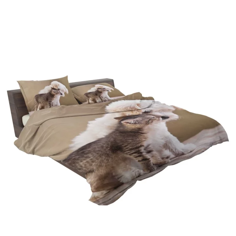 Puppy and Kitten Love Adorable Bond Bedding Set 2