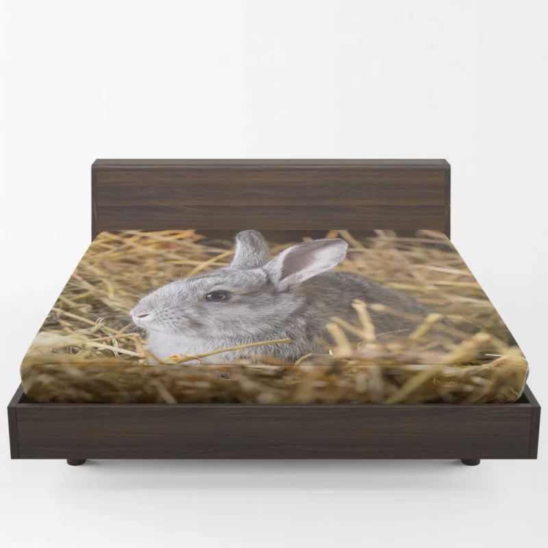 Rabbit Innocent Essence Nature Whimsy Fitted Sheet