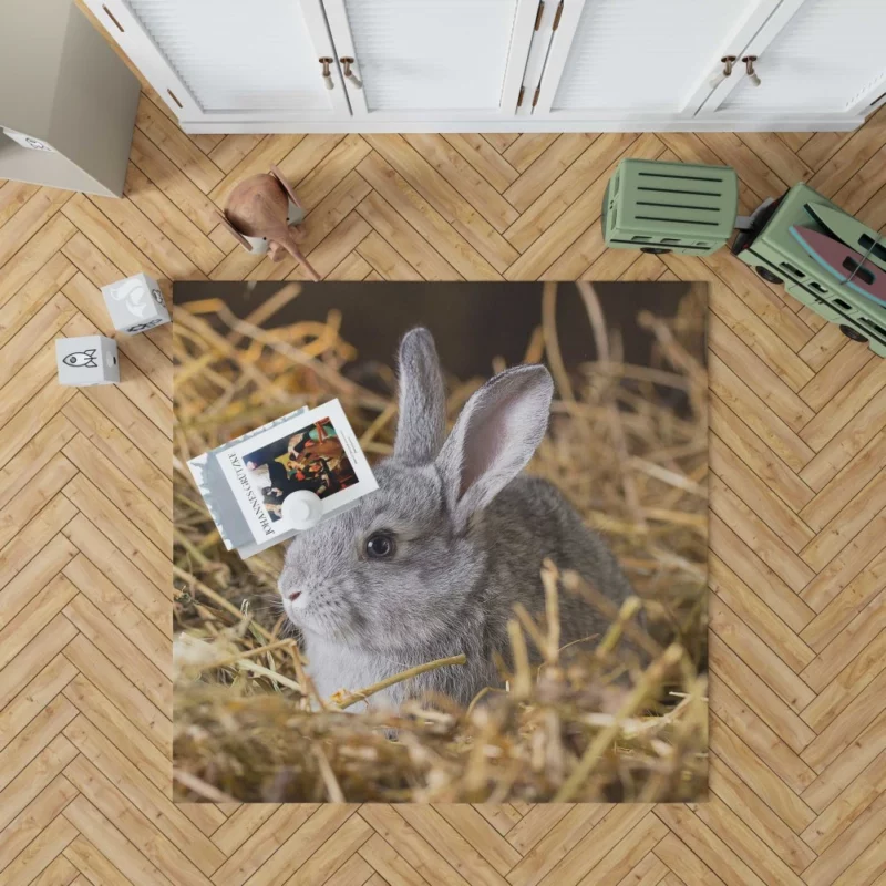 Rabbit Innocent Essence Nature Whimsy Rug