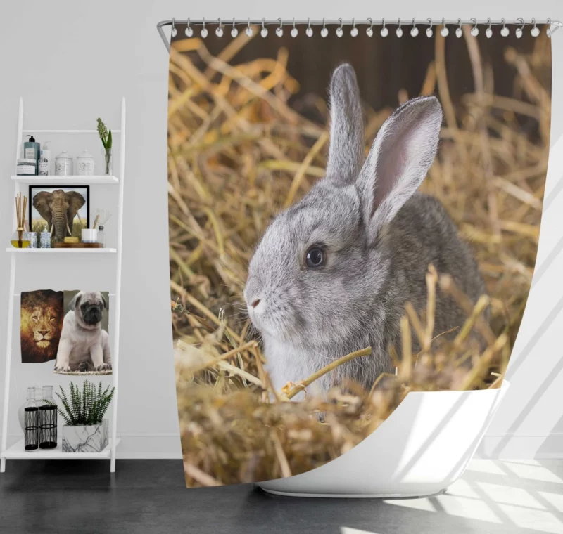 Rabbit Innocent Essence Nature Whimsy Shower Curtain