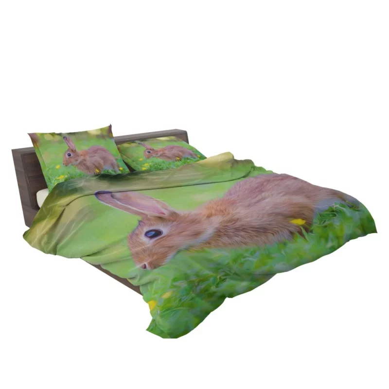 Rabbit in Artistic Oil Paint Filter Whimsical Charm Bedding Set 2