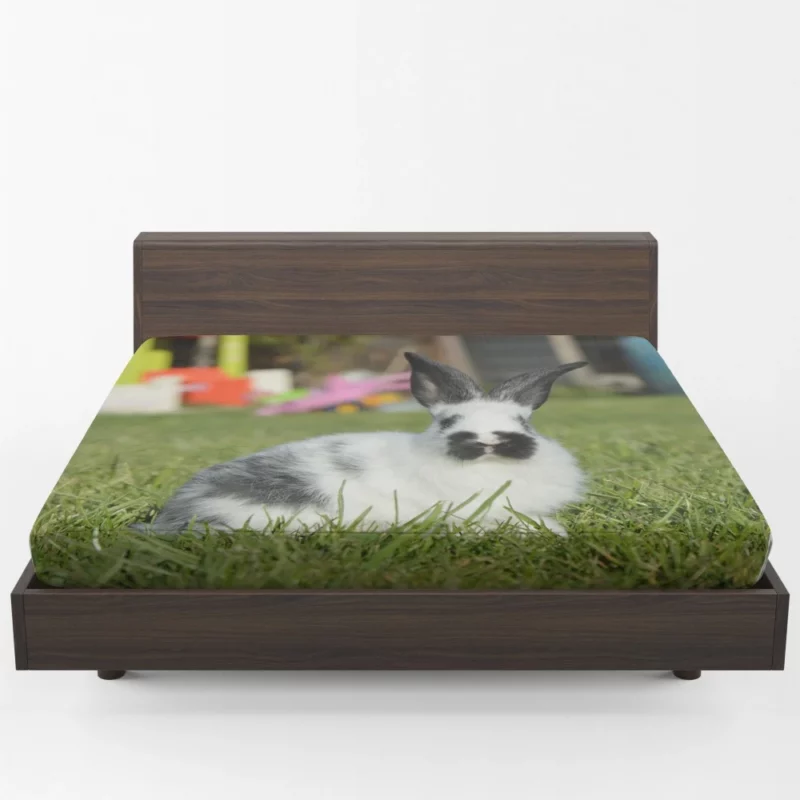 Rabbit in Grass Quiet Wilderness Fitted Sheet