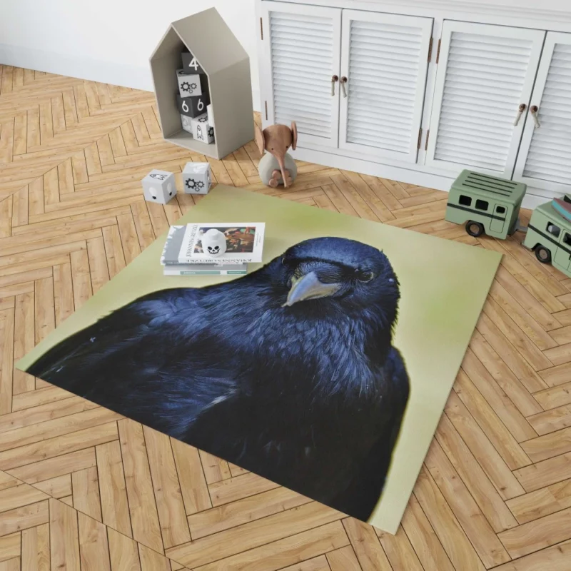 Raven Dark Charm Enigmatic Bird Rug 1