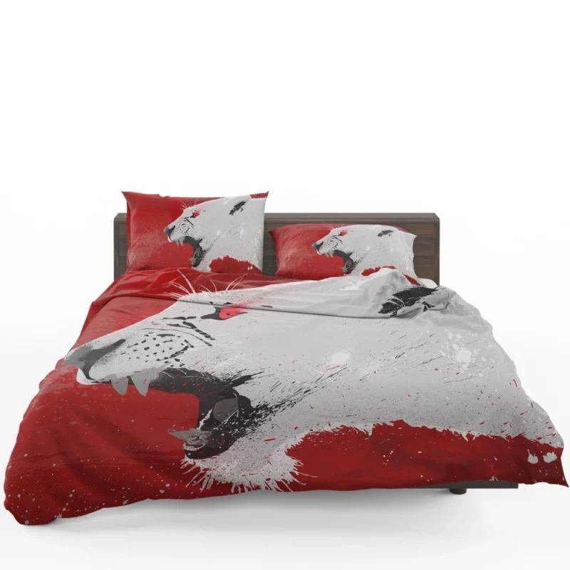 Red-Maned Lion Fierce Dominance Bedding Set