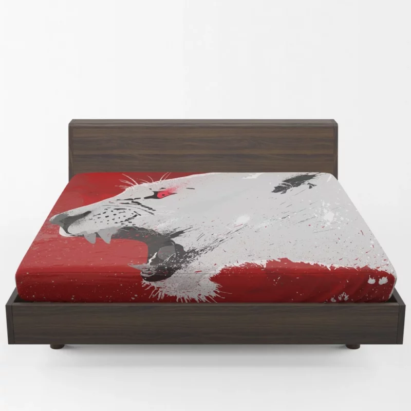 Red-Maned Lion Fierce Dominance Fitted Sheet