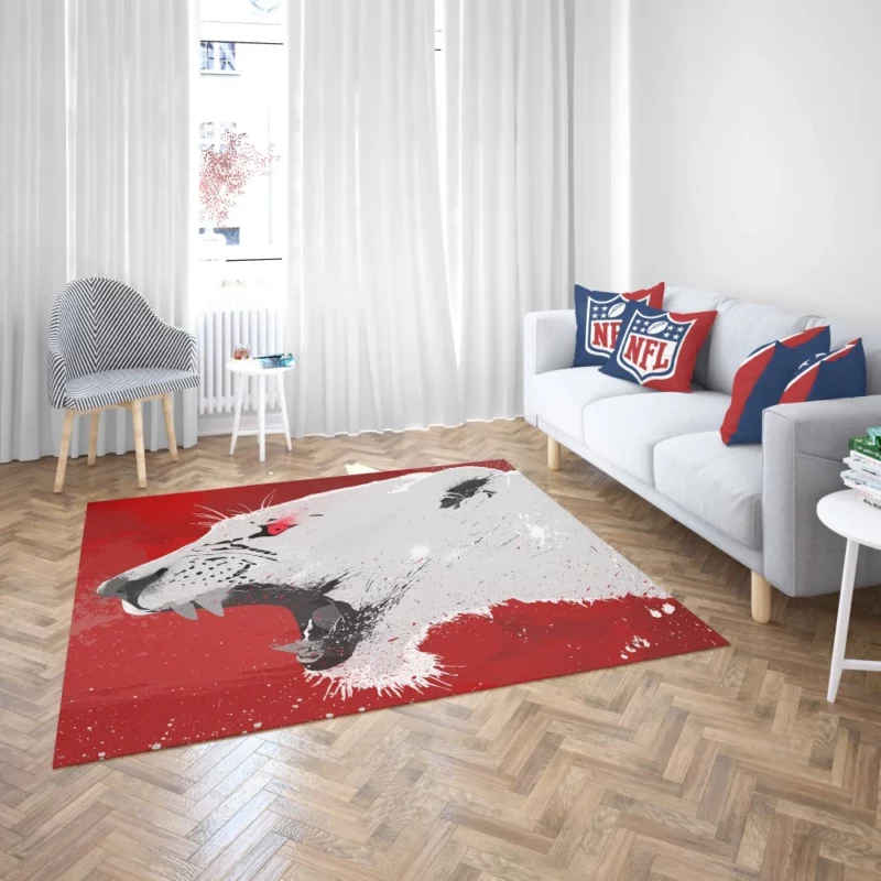 Red-Maned Lion Fierce Dominance Rug 2