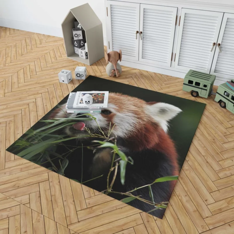 Red Panda Playful Charm Rug 1