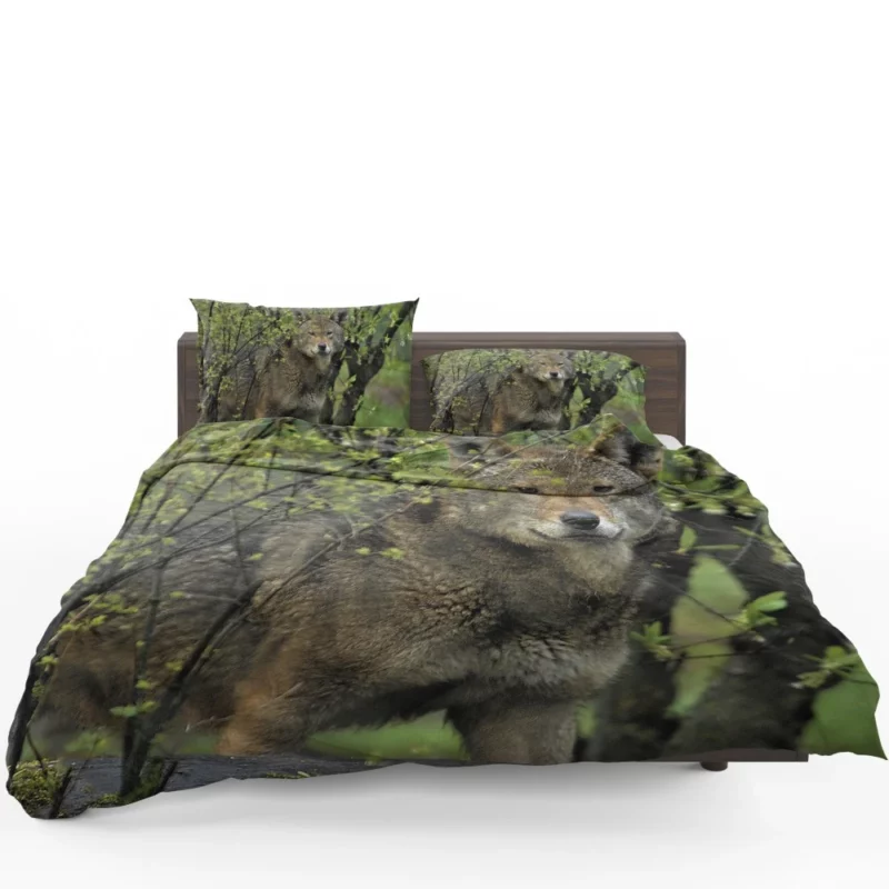 Red Wolf Intense Gaze Fiery Power Bedding Set