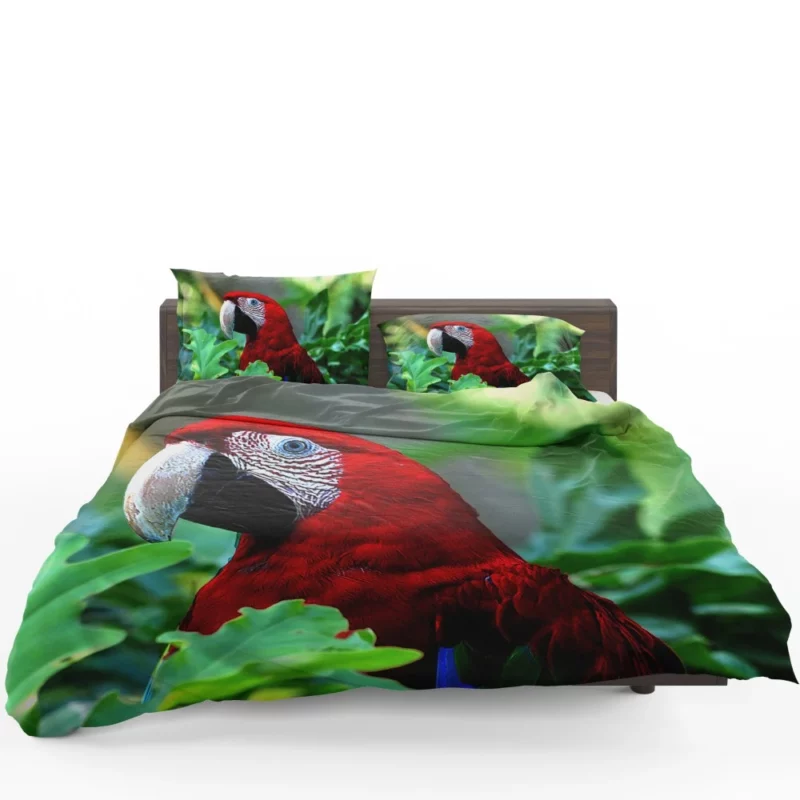 Red-and-green Macaw Vibrant Beauty Scarlet Delight Bedding Set