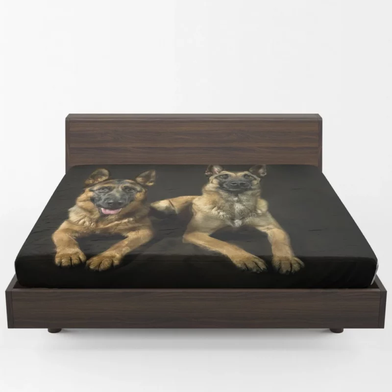 Regal German Shepherds Canine Majesty Fitted Sheet