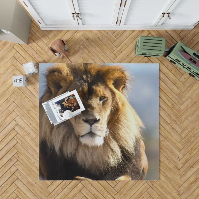 Regal Lion Dominance Wilderness Majesty Rug