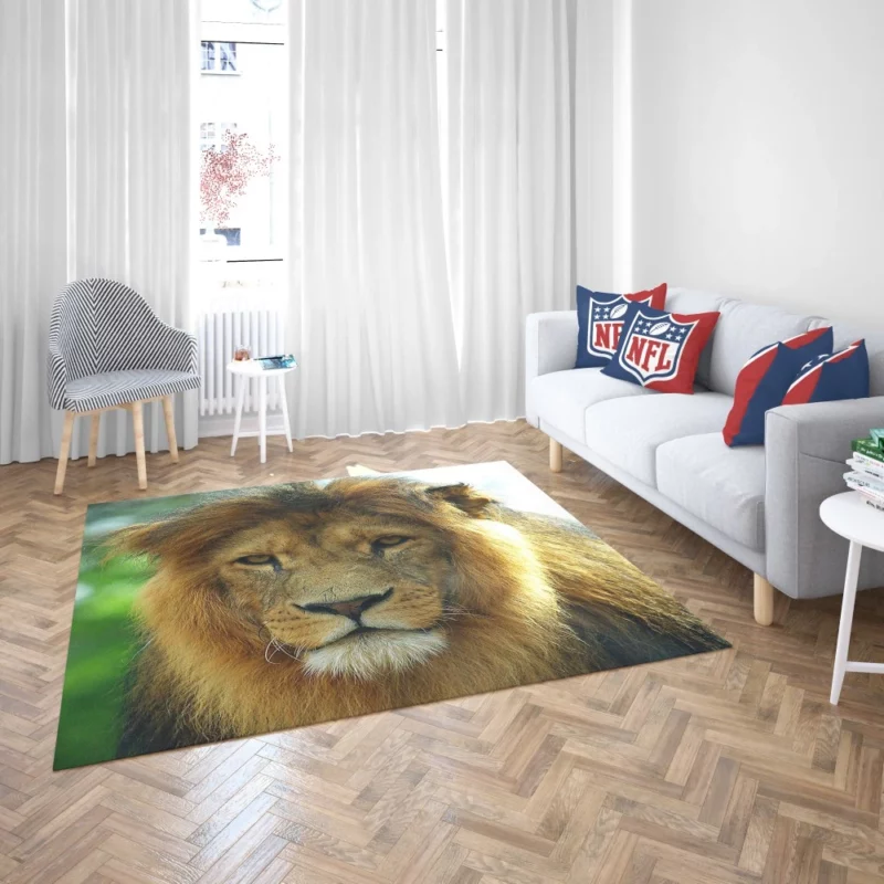 Regal Lion Expressive Face Majestic Presence Rug 2