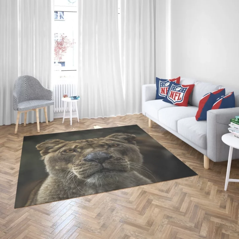 Regal Lion Gaze Wilderness Majesty Rug 2