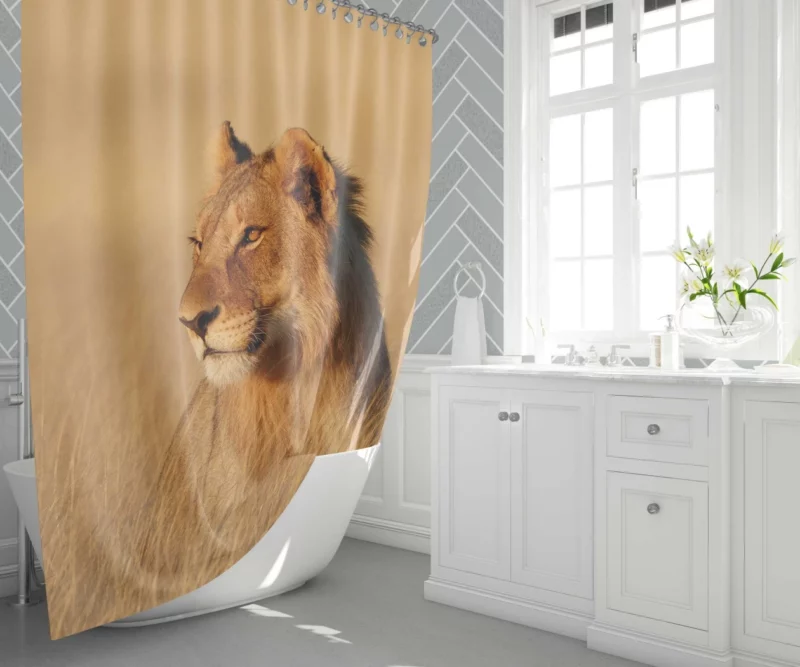 Regal Presence Lion Kingly Presence Shower Curtain 1