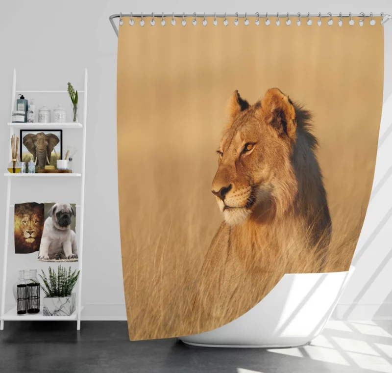 Regal Presence Lion Kingly Presence Shower Curtain