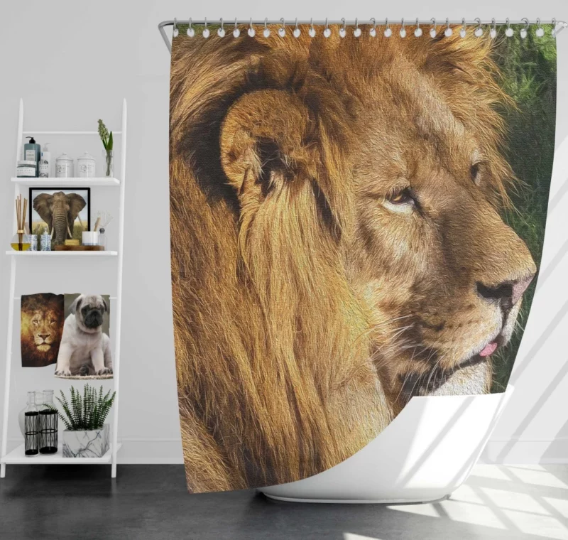 Regal Stance Lion Kingly Presence Shower Curtain