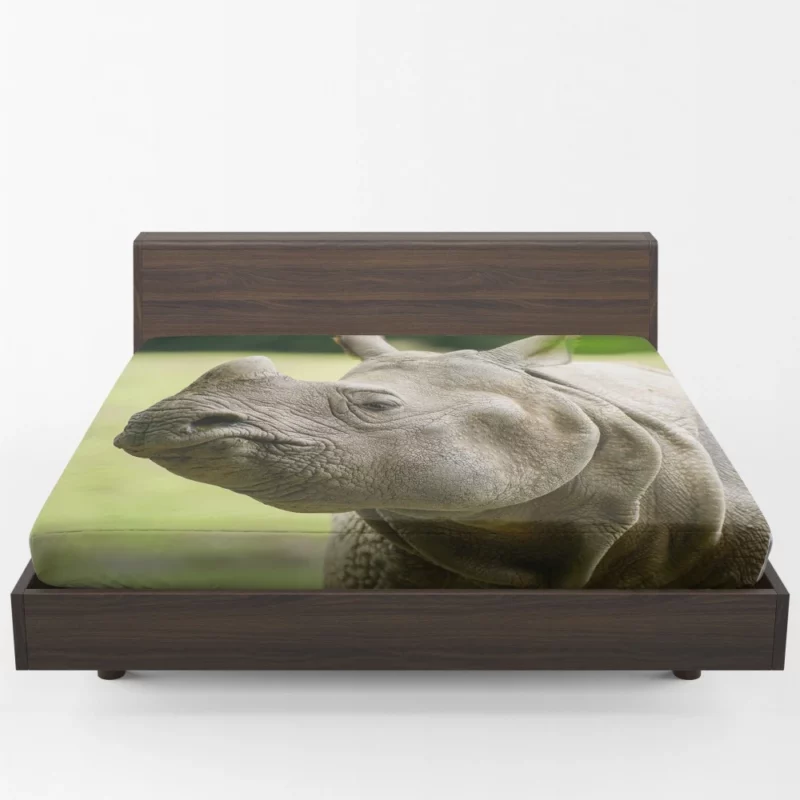 Rhino Majestic Stance Wilderness Grandeur Fitted Sheet