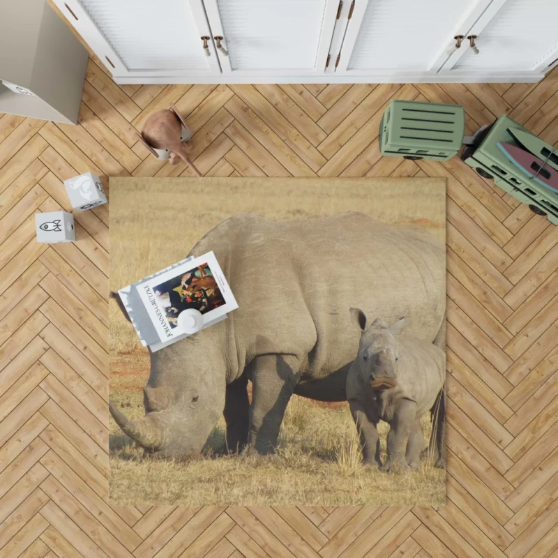 Rhino Tender Moment Maternal Love Rug