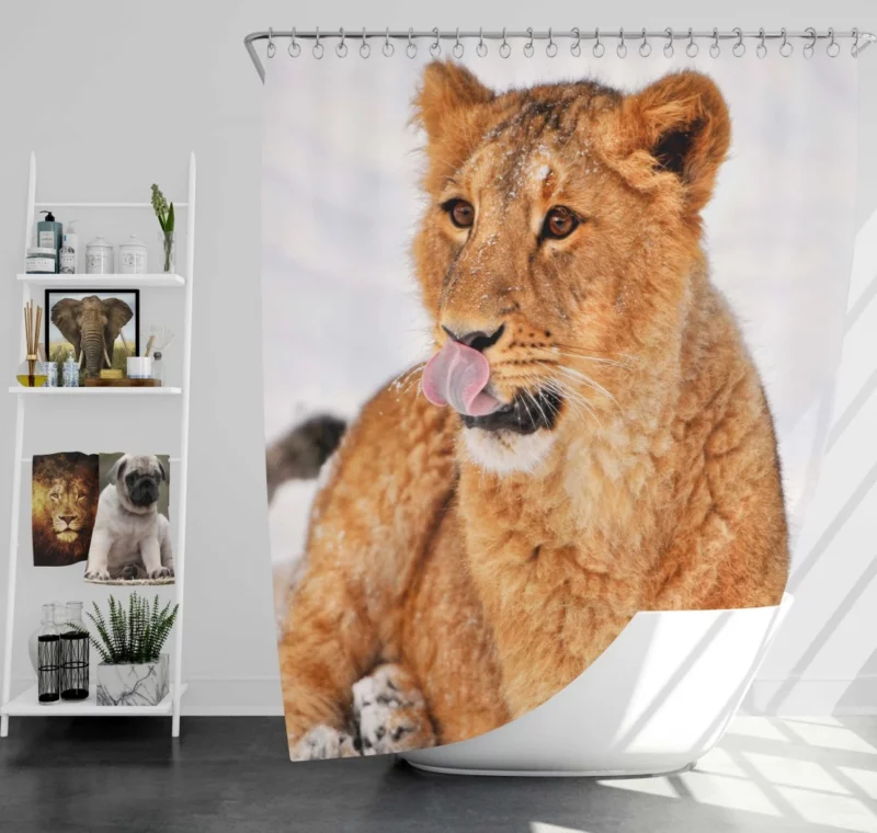 Roaring Lion Majesty King of Wilderness Shower Curtain