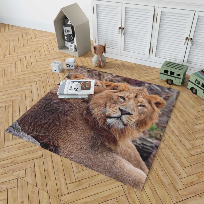 Roaring Majesty Lion Dominant Roar Rug 1