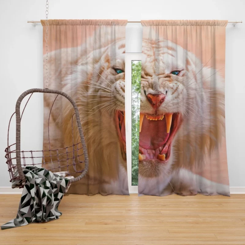 Roaring Majesty The White Tiger Call Curtain