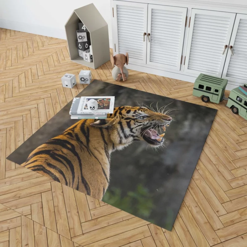 Roaring Tiger A Symphony of Strength Rug 1