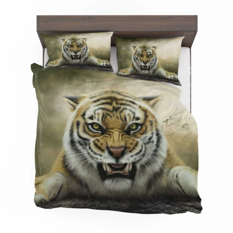 Roaring Tiger in Stunning Artwork Bedding Set 1