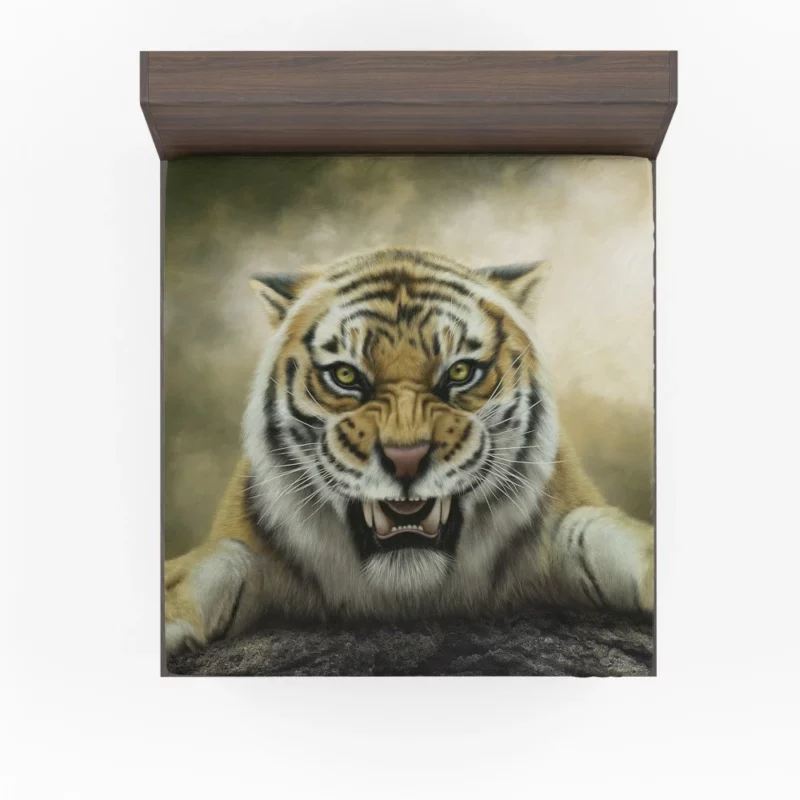 Roaring Tiger in Stunning Artwork Fitted Sheet 1