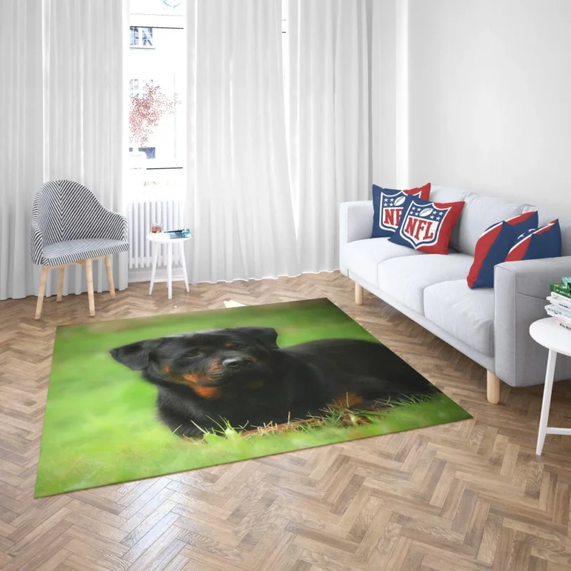 Rottweiler Strength Faithful Guardian Rug 2