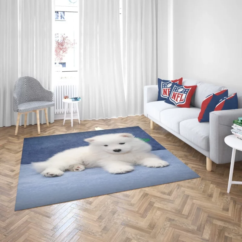 Samoyed Puppy Fluffy Wonder Innocence Rug 2