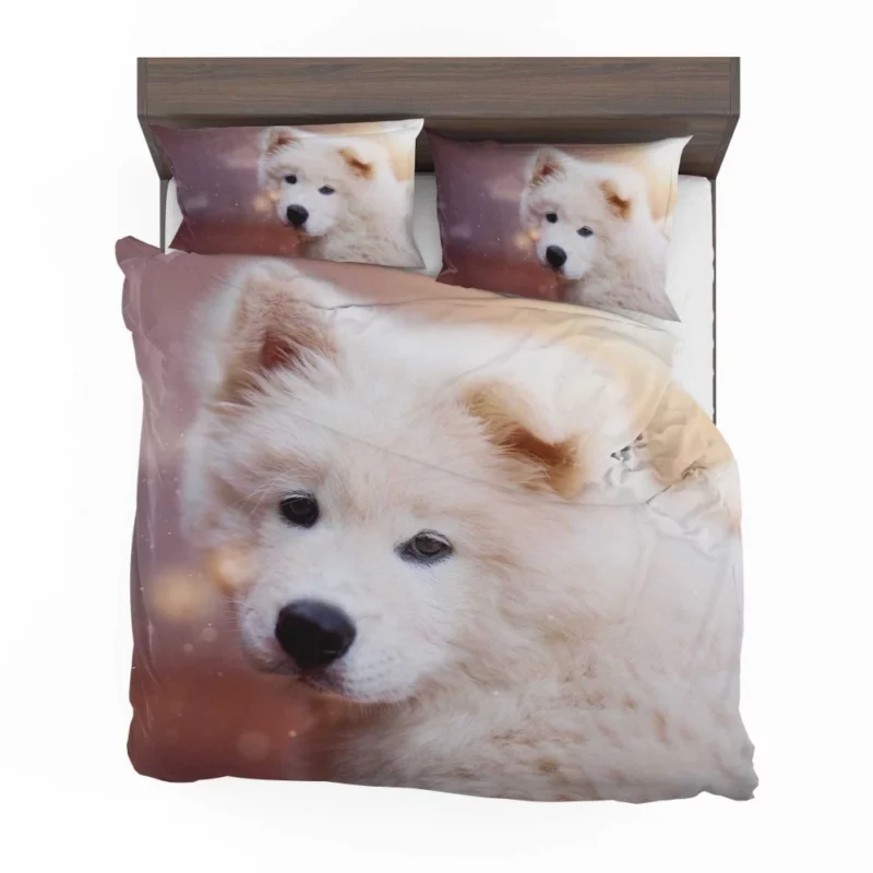 Samoyed Puppy Innocent Whimsy Bedding Set 1