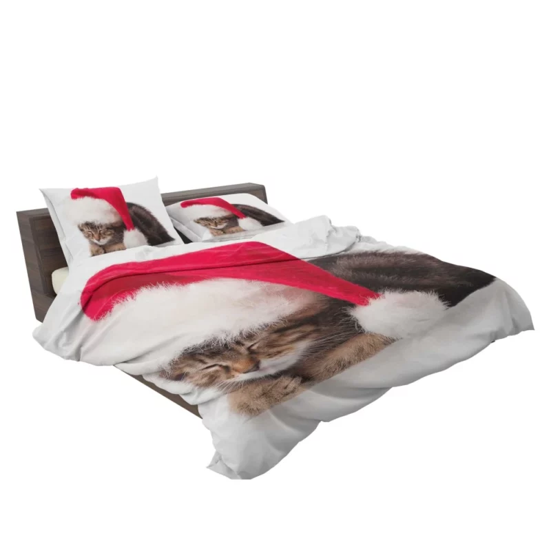 Santa Feline Helper Christmas Curiosity Bedding Set 2