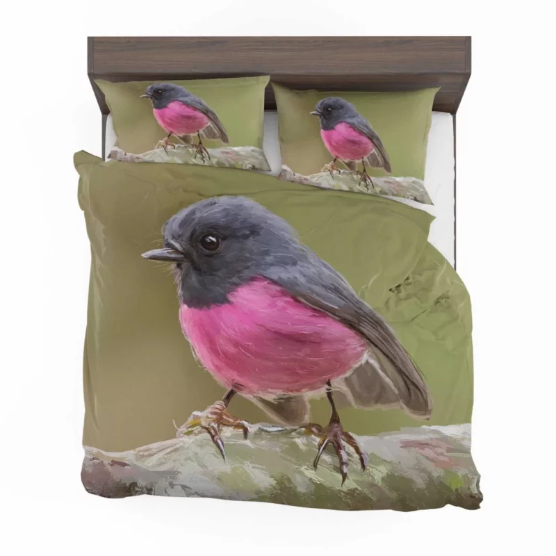 Scarlet Robin Artful Stance Painted Bird Bedding Set 1