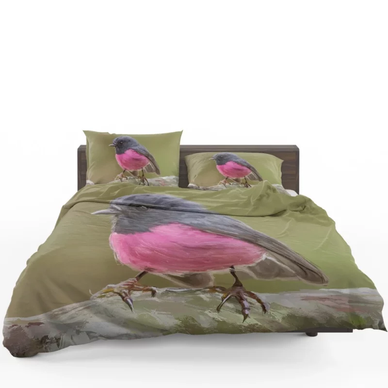 Scarlet Robin Artful Stance Painted Bird Bedding Set