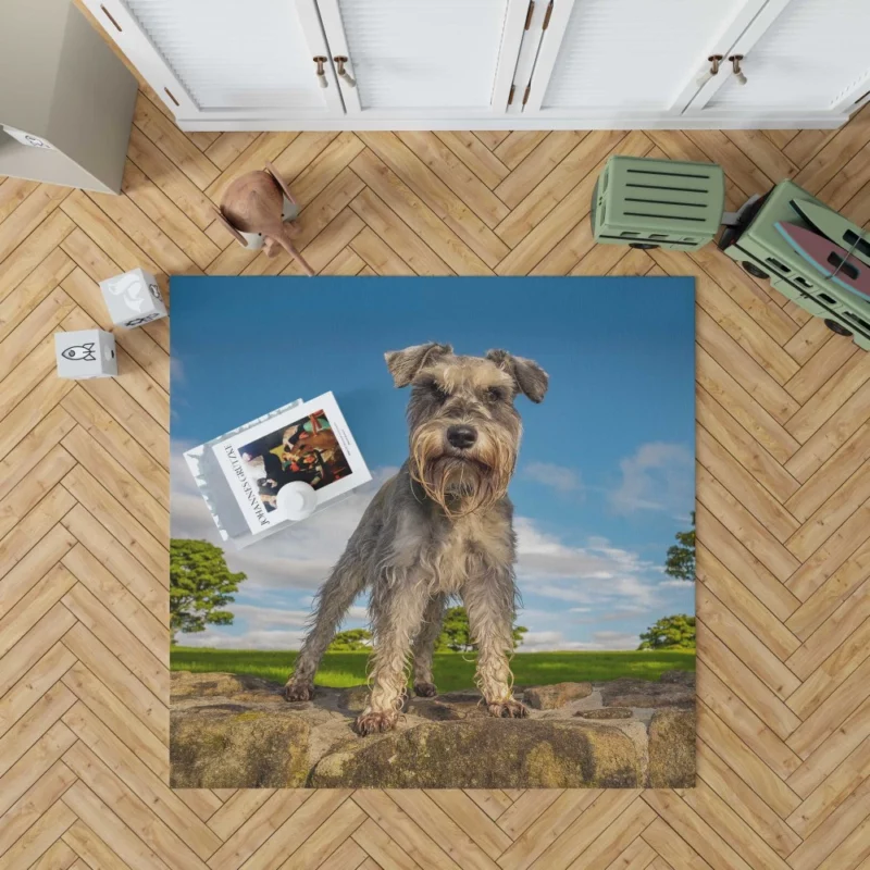 Schnauzer Energetic Stance Rug