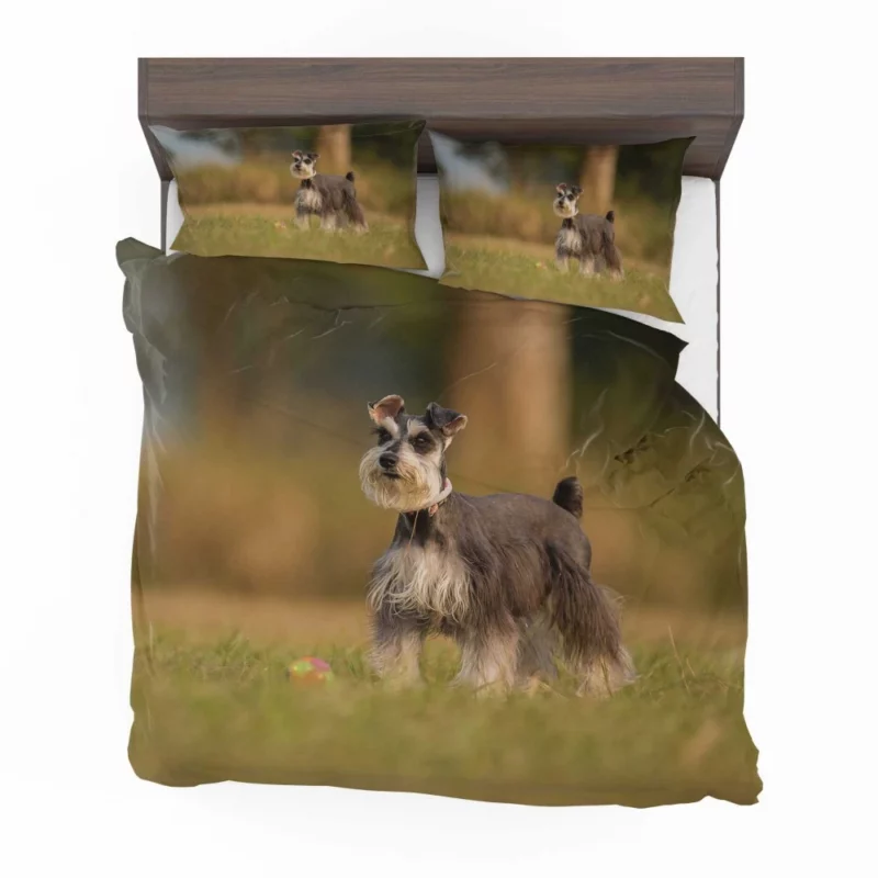 Schnauzer Grassy Rest Furry Delight Bedding Set 1