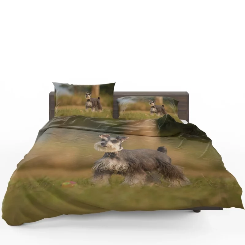 Schnauzer Grassy Rest Furry Delight Bedding Set