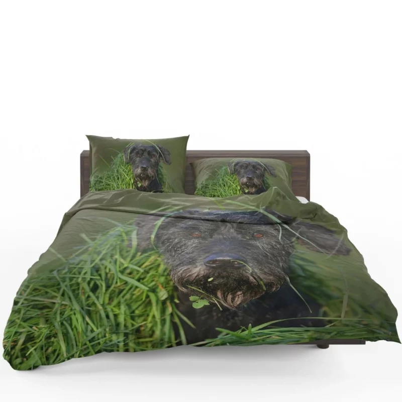 Schnauzer Muzzle and Meadow Bedding Set