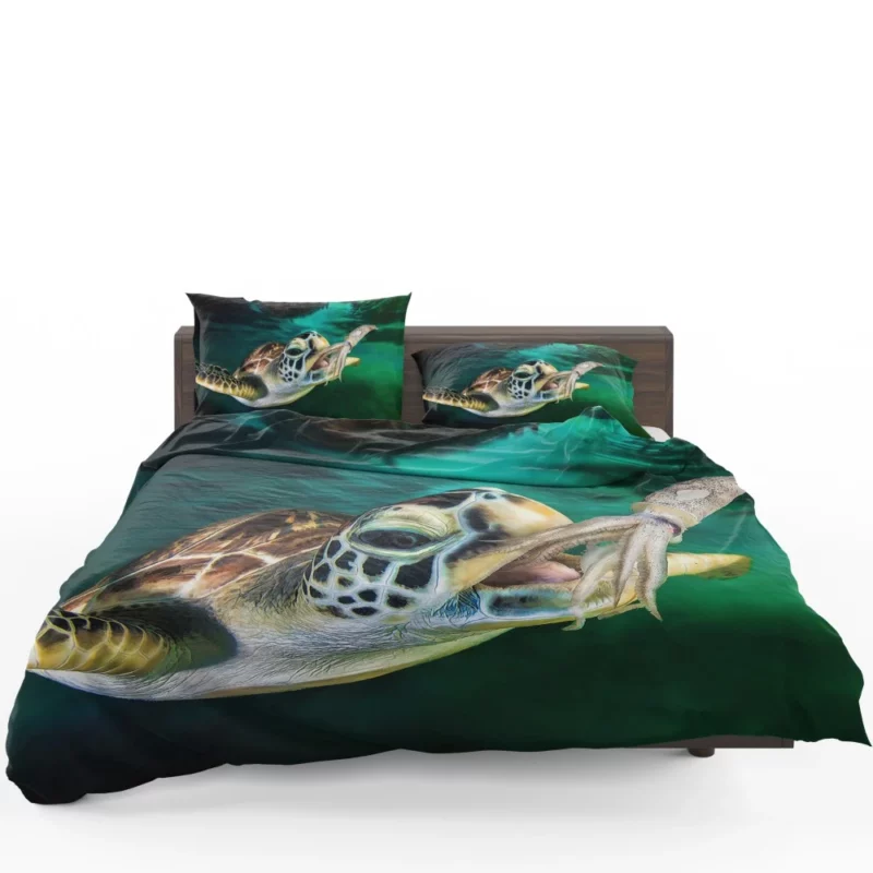 Sea Turtle Oceanic Encounter Squid Meal Bedding Set