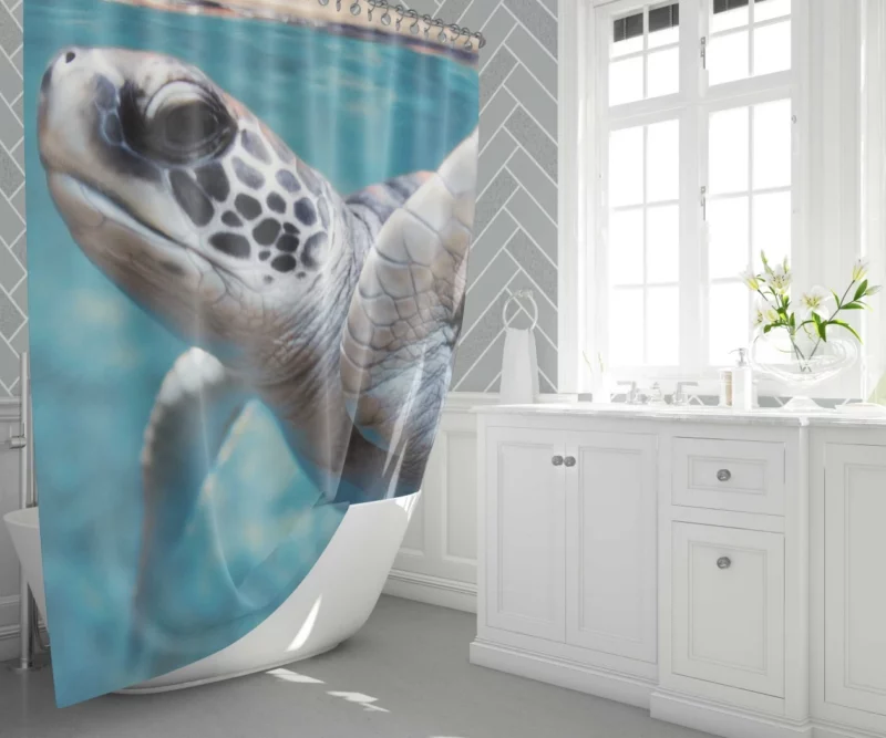 Sea Turtle Oceanic Journey Graceful Shower Curtain 1